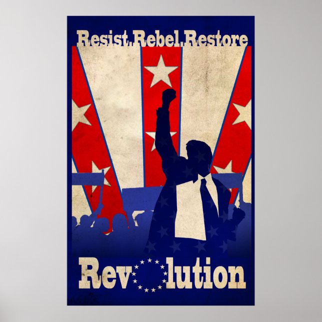 Póster Resist Rebel Restore Revolution Poster (Grande) (Frente)