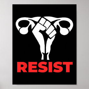 Póster Resista a Uterus por los derechos de la mujer a fa