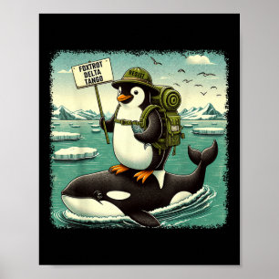 Póster Resista del activismo pingüino Gráfica del Pingüin