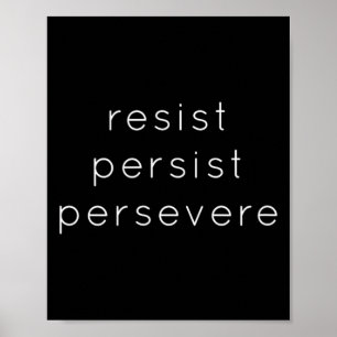 Póster Resista Perseverante - Camiseta Motivacional Para