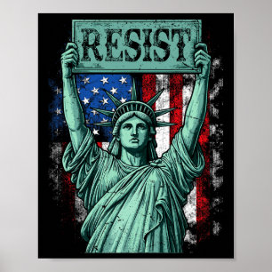 Póster Resiste Retro No Es Mi Presidente Anti-trump