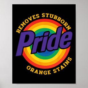 Póster Resiste Trump Eliminar Manchas Naranjas Orgullo M