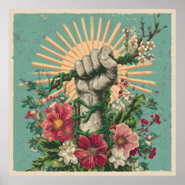 Póster Resistencia arraigada - Poster de protesta de Sola