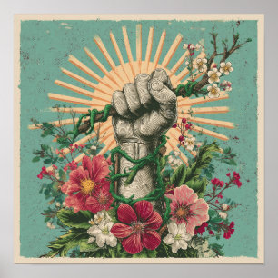 Póster Resistencia arraigada - Poster de protesta de Sola