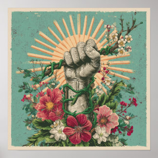 Póster Resistencia arraigada - Poster de protesta de Sola