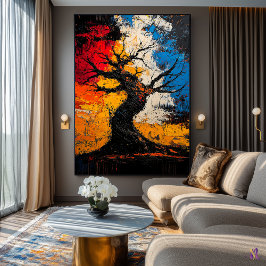 Póster Resistencia torcida - Árbol abstracto expresionist