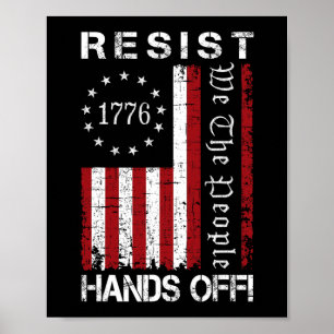 Póster Resistiendo Las Manos Fuera Protesta Nosotros, La