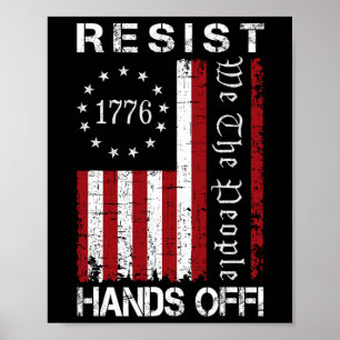 Póster Resistiendo Las Manos Fuera Protesta Nosotros, La