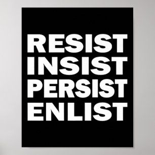 Póster Resistir a la insistencia de la candidata persa Hi