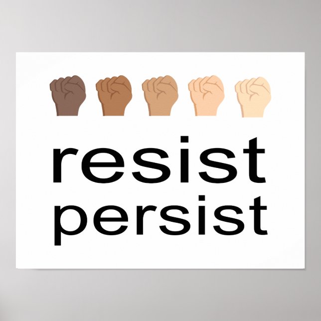 Póster Resistir a la persistencia (Frente)