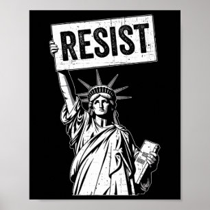 Póster Resistir a la protesta contra la protesta política