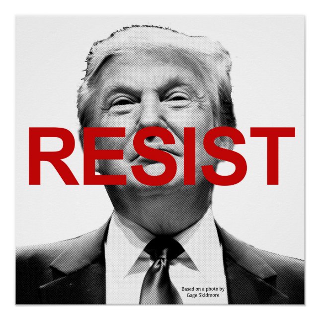Póster Resistir a Trump (Anverso)