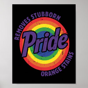Póster Resistir a Trump Eliminar a un Naranja testarudo M