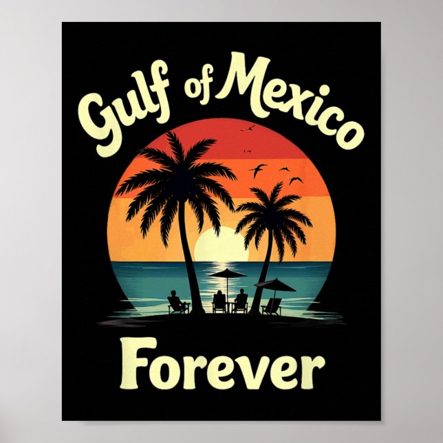 Póster Resistir a Trump Golfo De México para siempre (Frente)