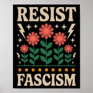 Póster Resistir al Fascismo Protesta Trump Anti Trump