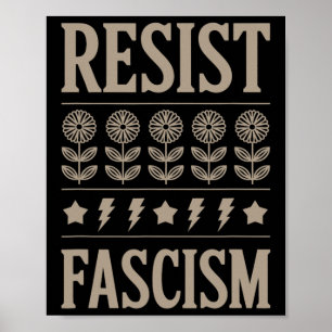 Póster Resistir al Fascismo Protesta Trump Anti Trump 10
