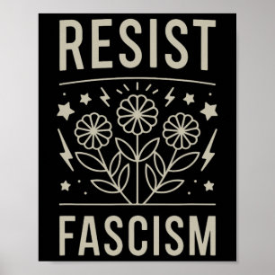 Póster Resistir al Fascismo Protesta Trump Anti Trump 11 