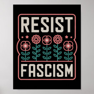Póster Resistir al Fascismo Protesta Trump Anti Trump 13