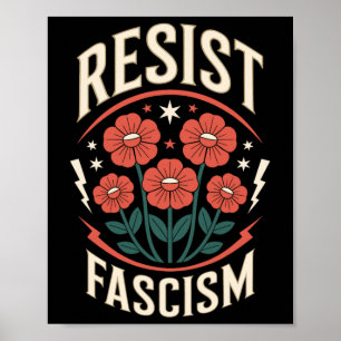 Póster Resistir al Fascismo Protesta Trump Anti Trump 2