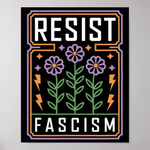 Póster Resistir al Fascismo Protesta Trump Anti Trump 7