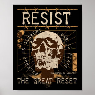 Póster Resistir Al Gran Reajuste Del Ministerio De La Ver