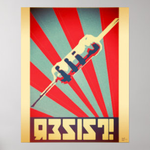 Póster Resistir al poster de propaganda