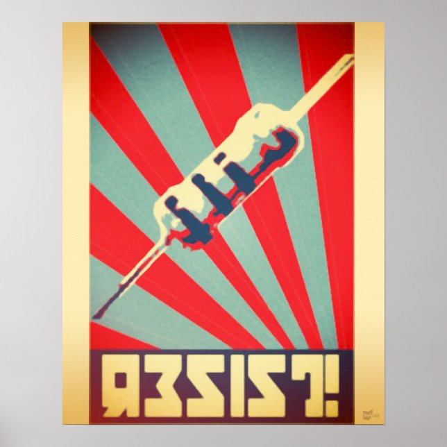Póster Resistir al poster de propaganda (Frente)