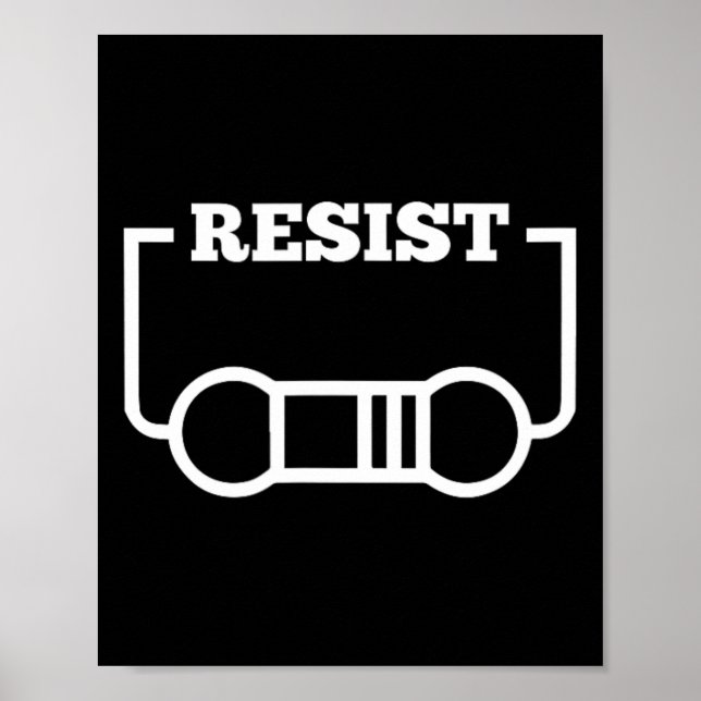 Póster Resistir Chistes de matemáticas de camisetas de la (Frente)