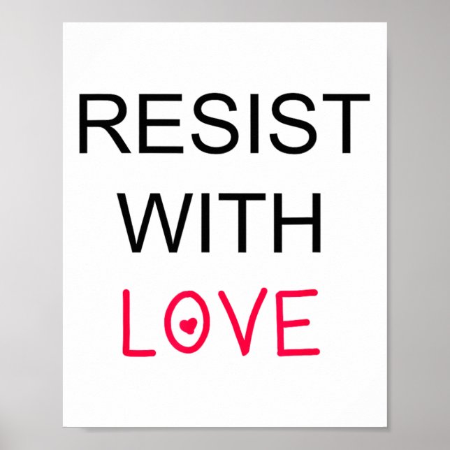Póster Resistir con amor Cita feminista Unir resistencia (Frente)