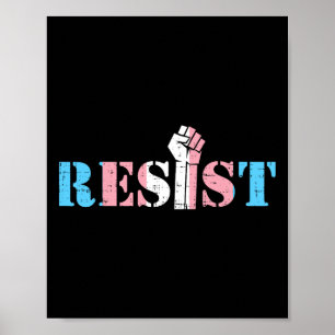 Póster Resistir el orgullo por los derechos transgénero t