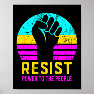 Póster Resistir el poder del fascismo para la gente