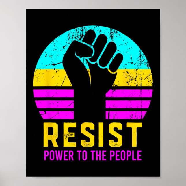 Póster Resistir el poder del fascismo para la gente (Frente)