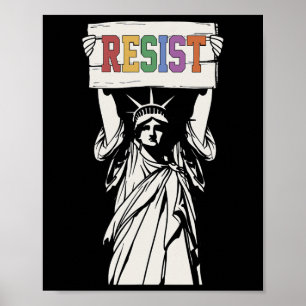 Póster Resistir Estatua de la Libertad Paz Amabilidad Tru
