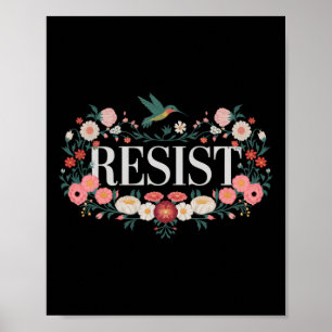 Póster Resistir Floral Protesta Trump Anti Trump 5