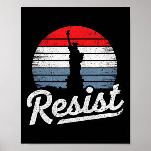 Póster Resistir La Estatua De La Libertad Salvar La Liber