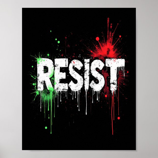 Póster Resistir la protesta política (Frente)