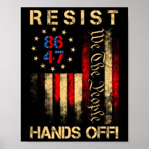 Póster Resistir las manos fuera de la seguridad social Me