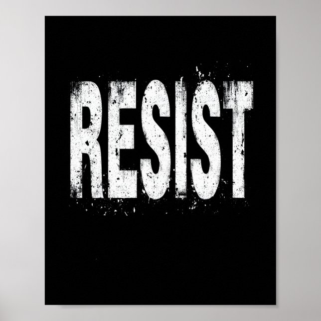 Póster Resistir Protesta Política 3  (Frente)