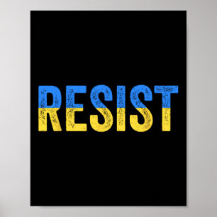 Póster Resistir Resiste con Ucrania Apoya a Ucrania Prote