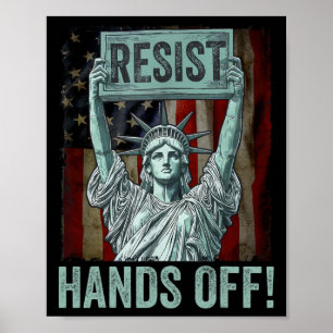 Póster Resistir Resistencia Estatua de la Libertad Fuera 