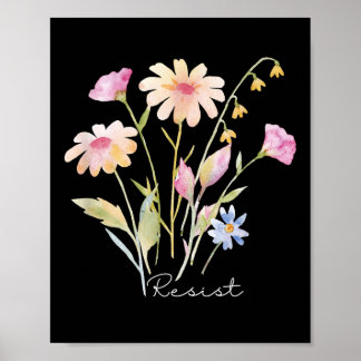 Póster Resistir sutiles protestas fraguadas contra Trump 