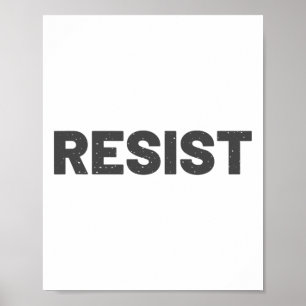 Póster Resistir Trump Político Protesta Impugnar Anti Gob