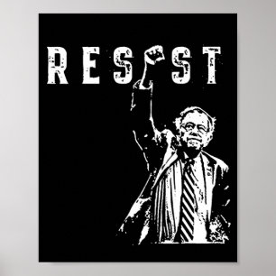 Póster Resistirse a Bernie Sanders Libertad Servicio Naci