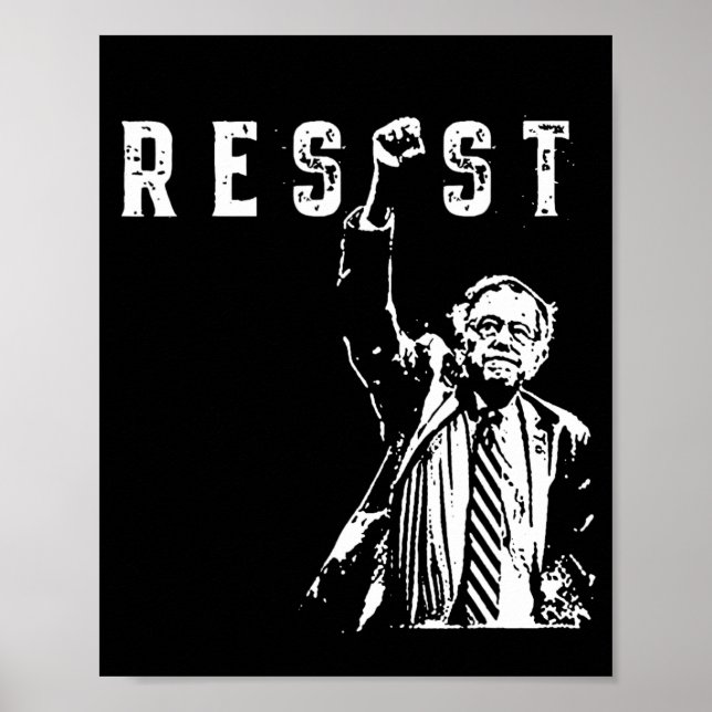 Póster Resistirse a Bernie Sanders Libertad Servicio Naci (Frente)