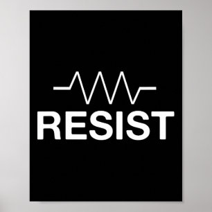 Póster Resistirse al resistor del circuito de electrónica