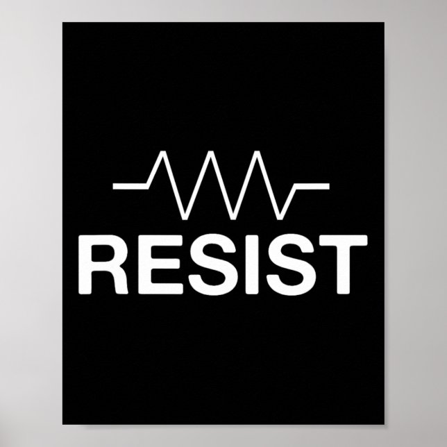 Póster Resistirse al resistor del circuito de electrónica (Frente)