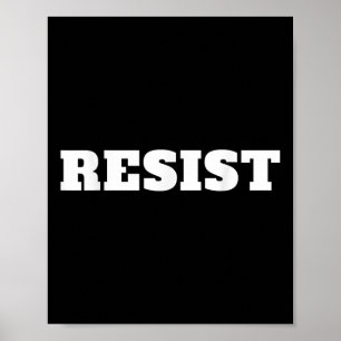 Póster Resistirse. Anti Trump, resista contra Donald Trum