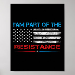 Póster Resisto Soy Parte De La Resistencia Anti Trump Por