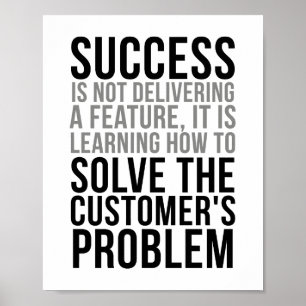 Póster Resolver el problema del cliente