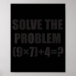 Póster Resolver El Problema Divertido 67 Meme Brainrot Pr